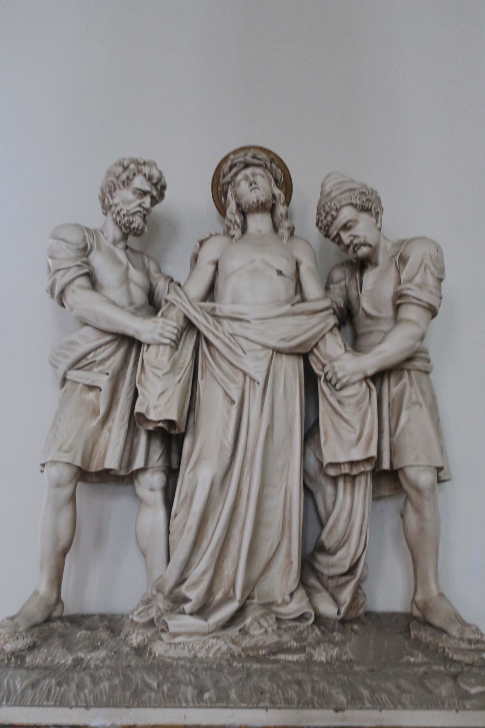 Early Carved Wood Station of the Cross (1 of 3)