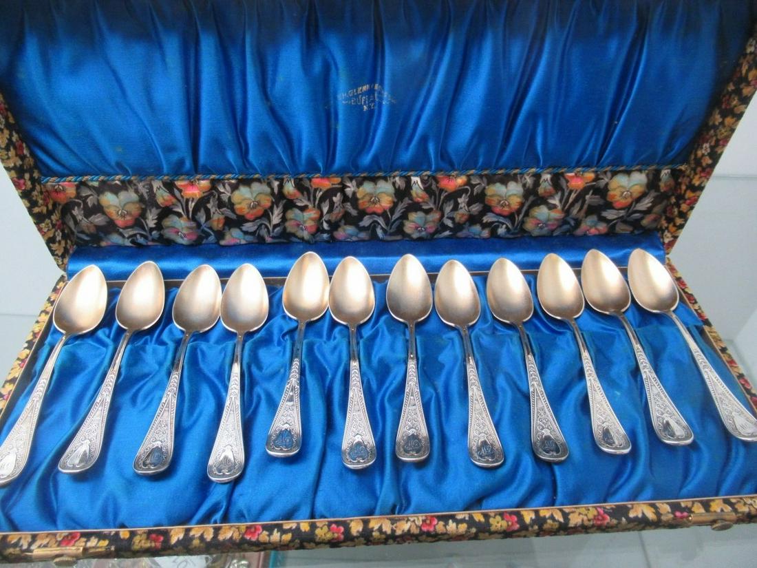 Set of 12 Sterling Silver Demitasse Spoons (1 of 2)