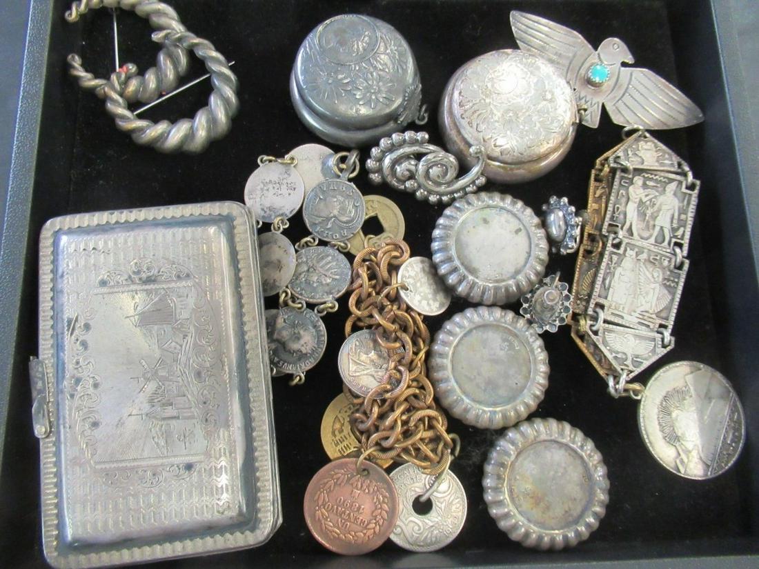 Mixed Lot Mostly Silver Incl. Egyptian Bracelet (1 of 1)