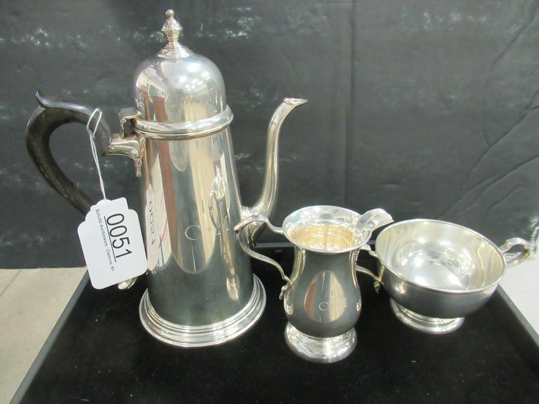 Sterling Silver Set incl Coffee Pot, Creamer, Etc (1 of 2)