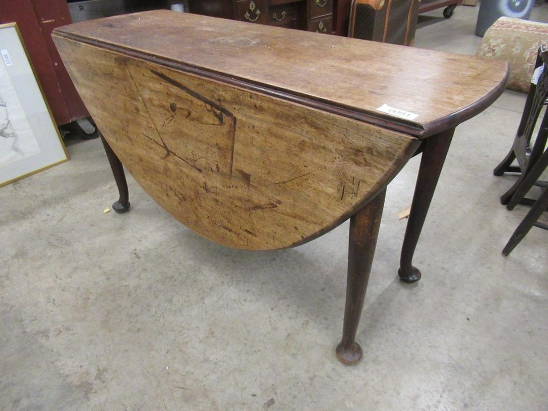 Queen Anne Drop Leaf Walnut Table (1 of 2)