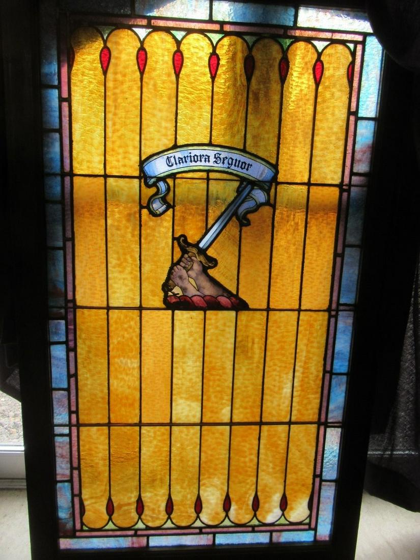Large Leaded Glass Window, Multi Color (1 of 2)