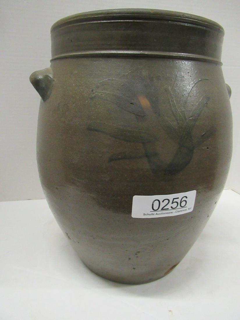 Early Stoneware Crock w/ Decoration on Front (1 of 5)