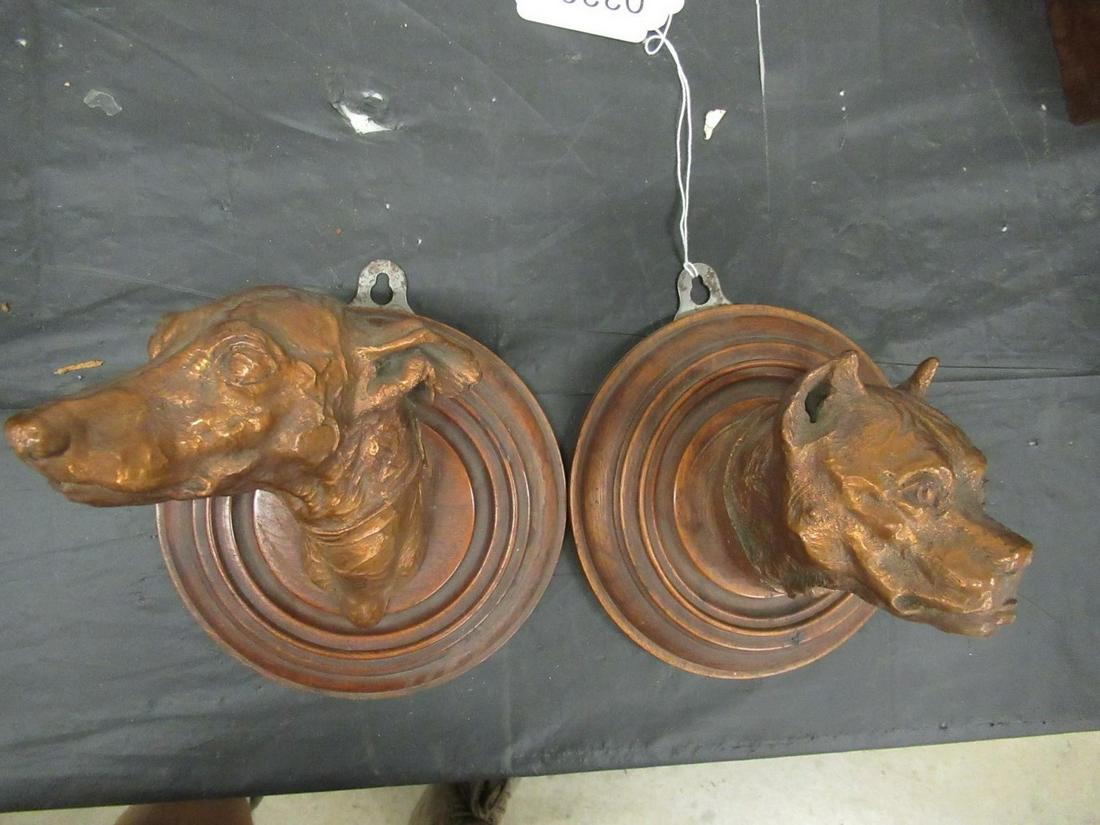 2 Bronze Clad Dog Figures (1 of 2)