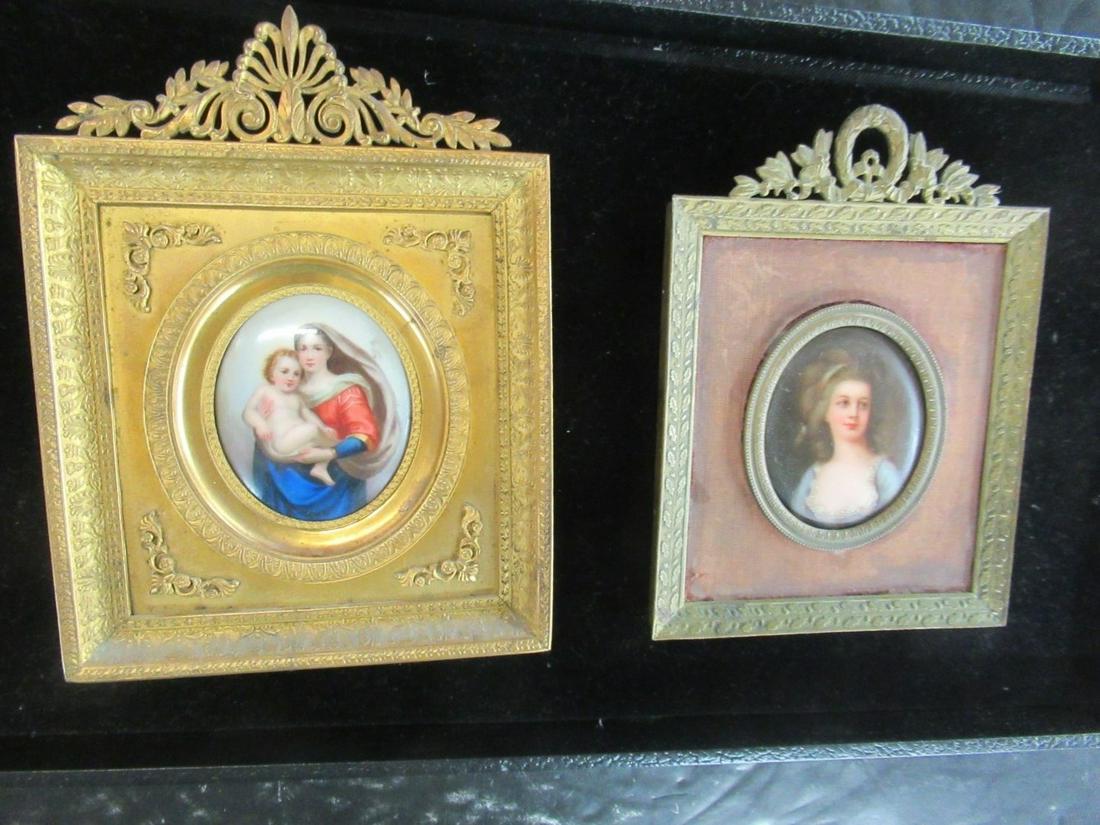 2 Small Framed Paintings on Porcelain (1 of 3)