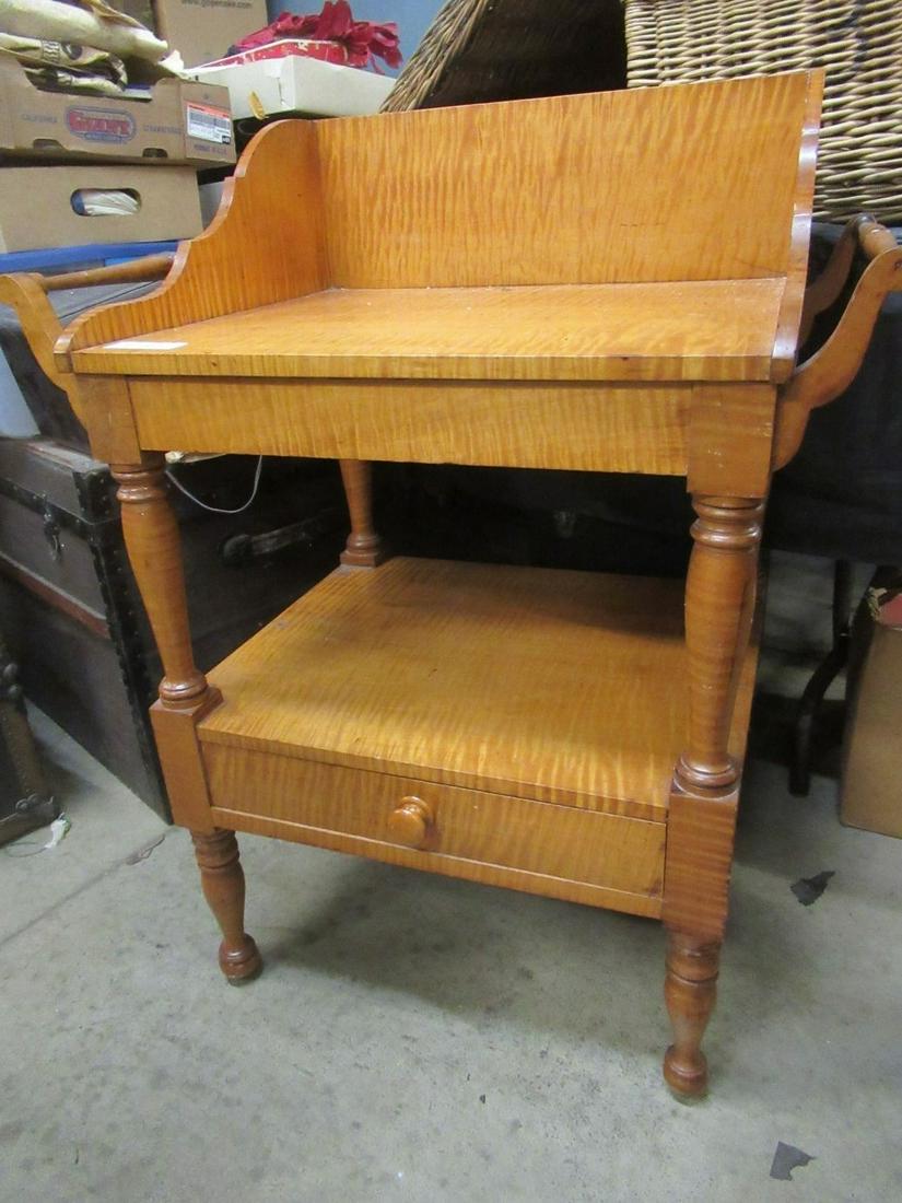 Bold Tiger Maple Washstand (1 of 2)