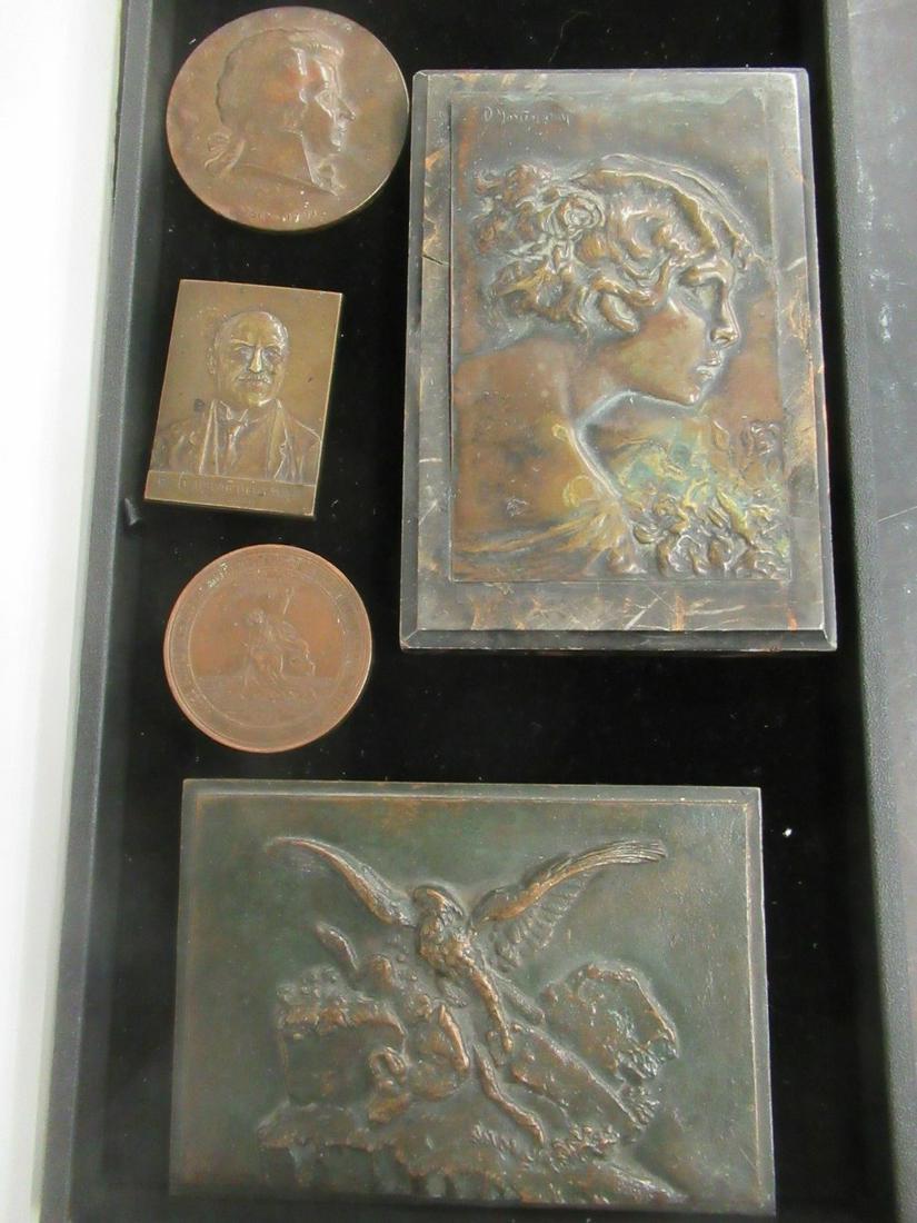 5 Brass/Bronze Pcs incl Art Nouveau Lady etc (1 of 6)