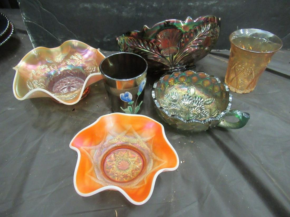 6pcs Carnival Glass (1 of 2)
