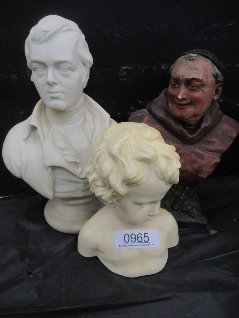 Parian Bust and 2 Chalk Busts (1 of 1)