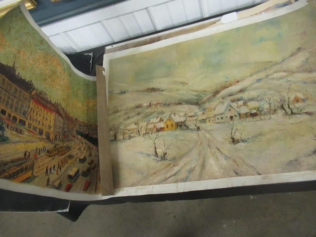 2 Oil on Canvas Unframed Paintings (1 of 5)