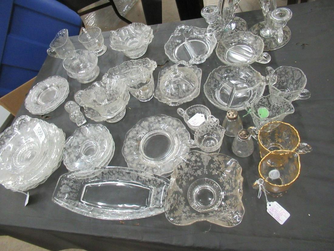Large Group of Cambridge Rosepoint Glassware (1 of 2)