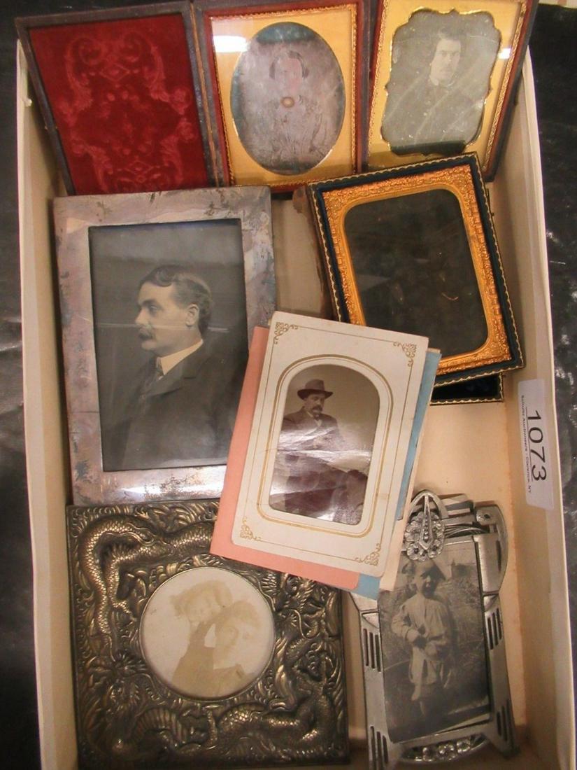 Group of Photos and Frames incl Tintypes, etc (1 of 2)