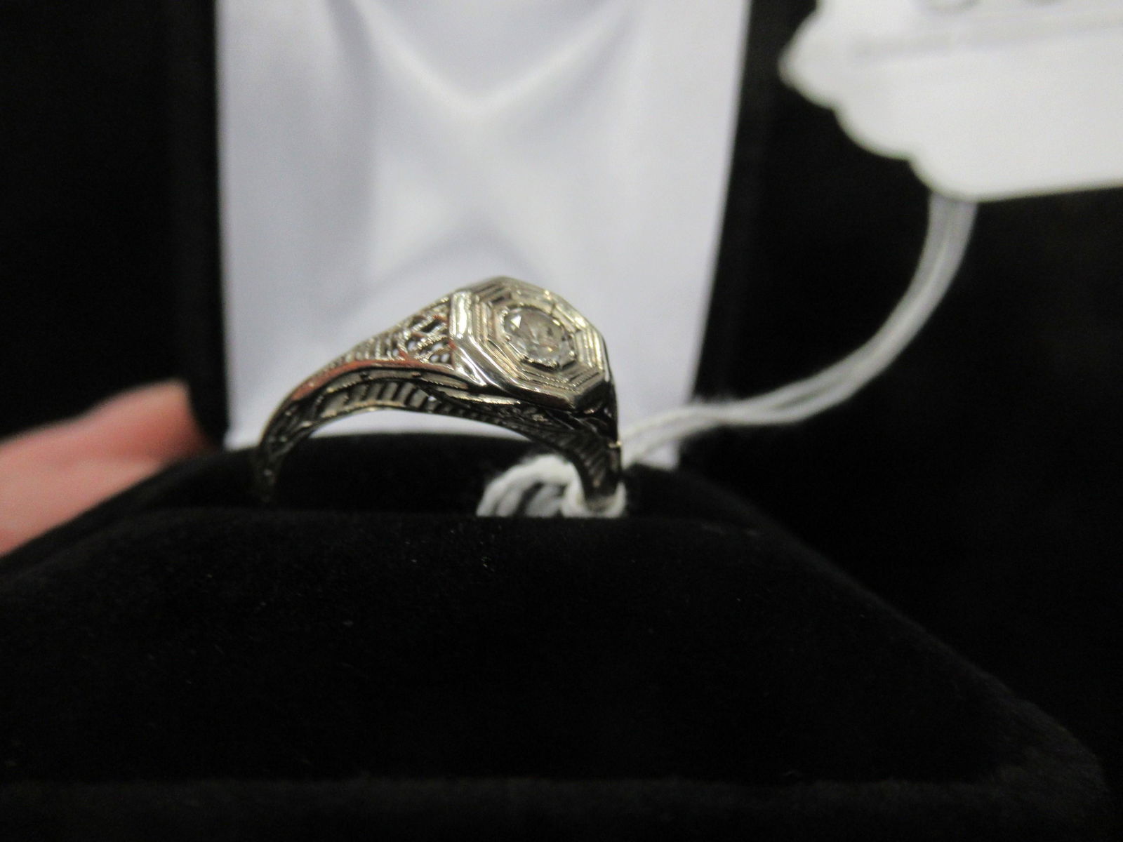 18k Gold Rings with Small Diamond (1 of 2)