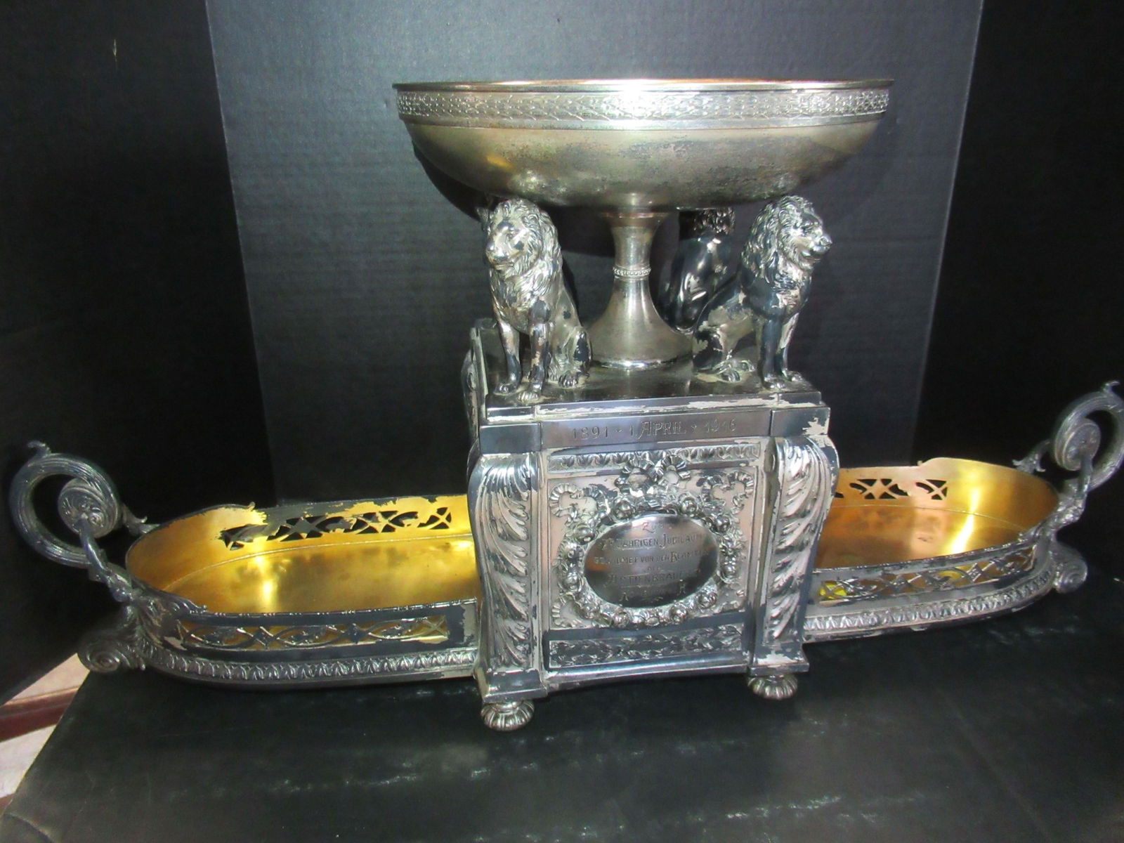 Monumental Silver Plated Center Serving Piece (1 of 2)