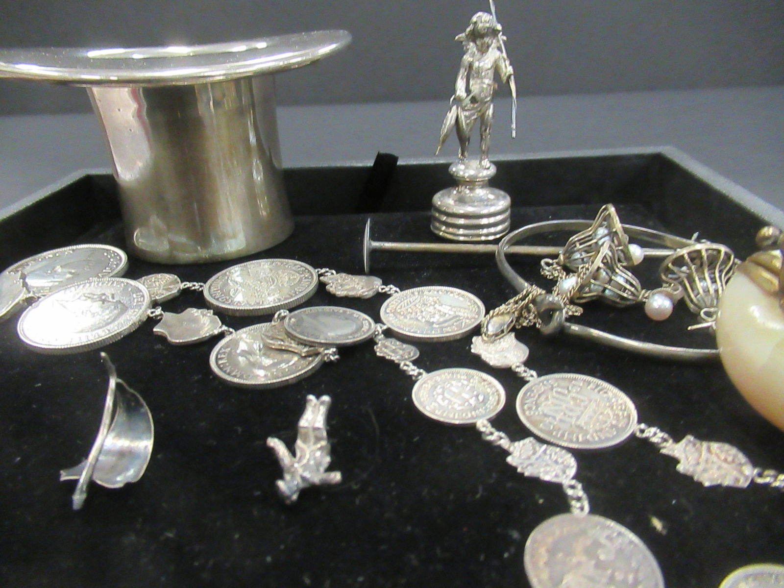Tray of Silver and Other Decorative Items (1 of 4)
