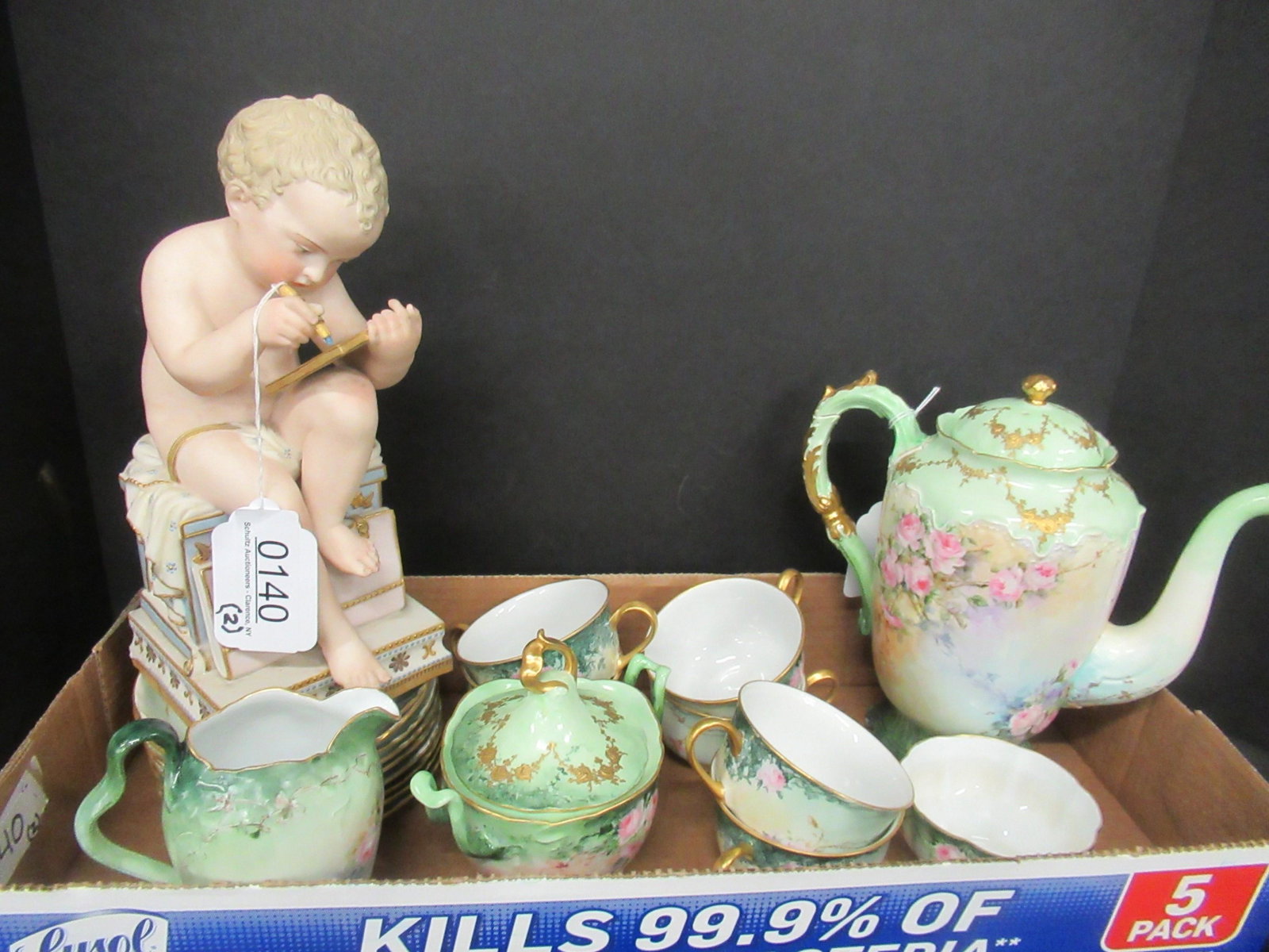 Lot incl Bisque Child, Haviland Coffee Pot, Etc (1 of 4)