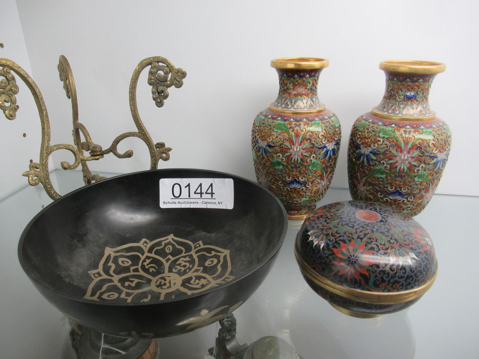 Misc. Lot incl Cloisonne and Bronze Bowl (1 of 3)