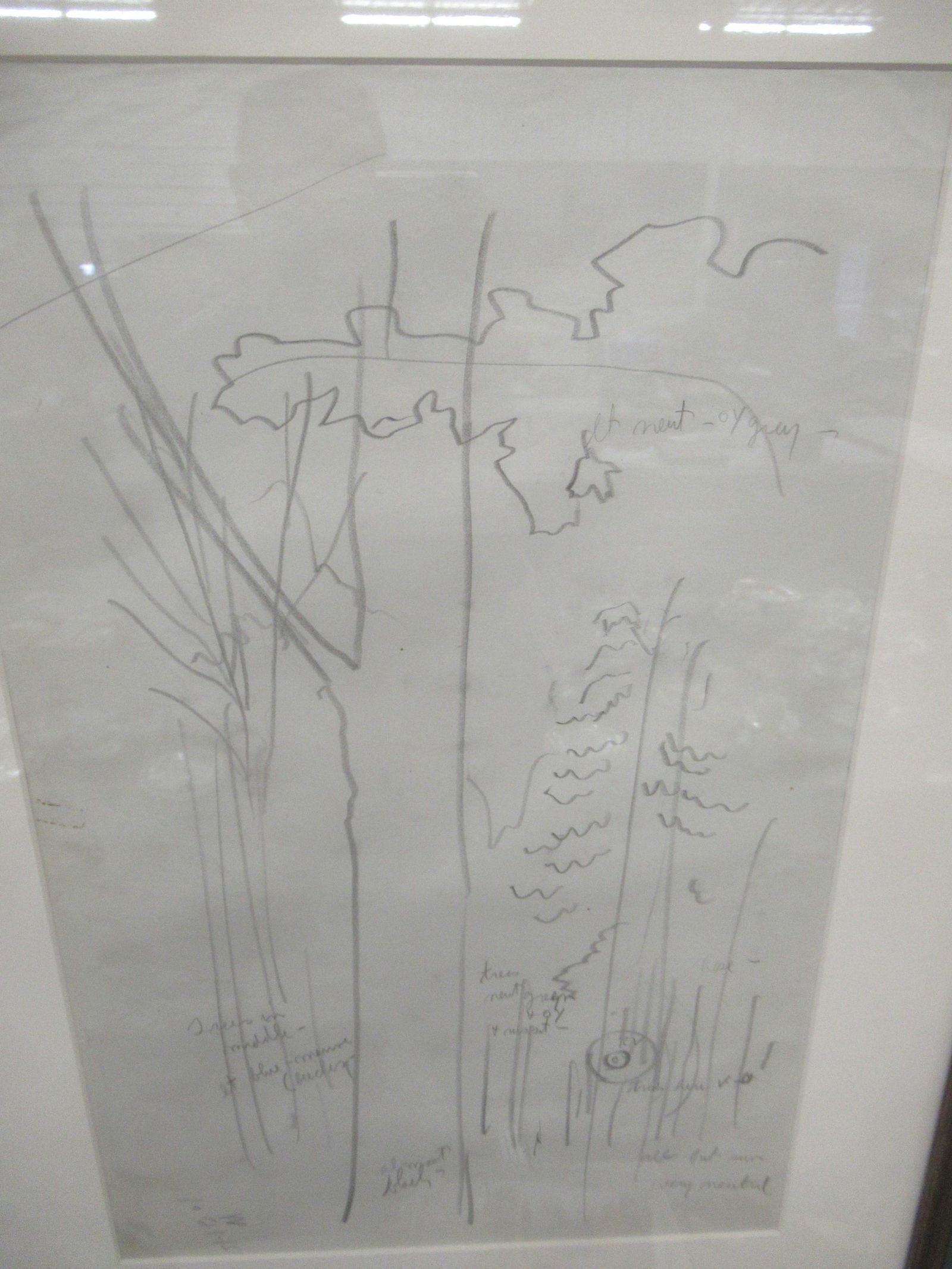 Charles Burchfield Pencil Drawing Dated 10/21/15 (1 of 5)