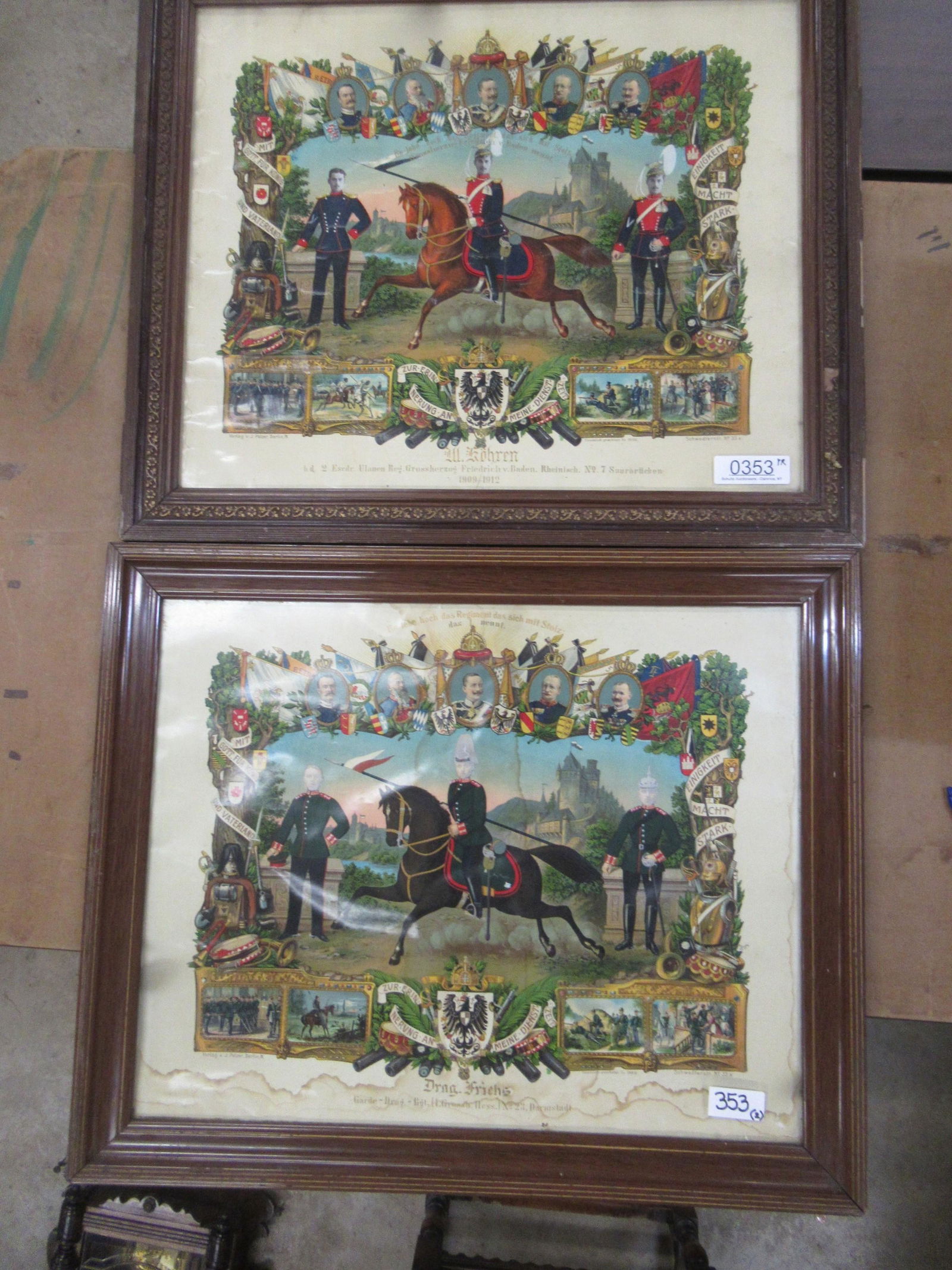 Pair of Early German Military Prints (1 of 9)