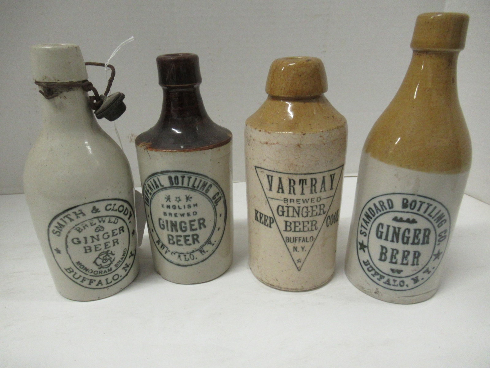 4 Ginger Beer Jars: 4 Ginger Beer Jars - Tallest is approx. 8"