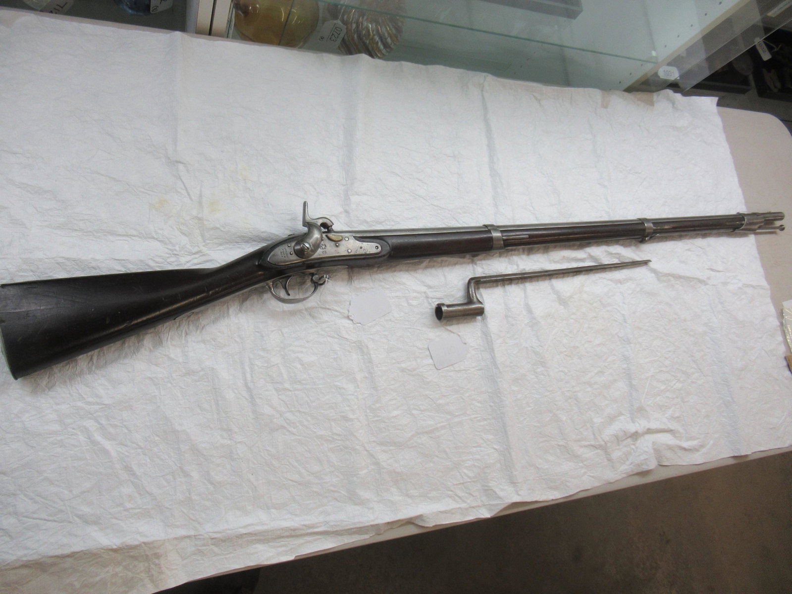 US Model 1816 Springfield with Bayonet: US Model 1816 Springfield with Bayonet, Confederate Capture -