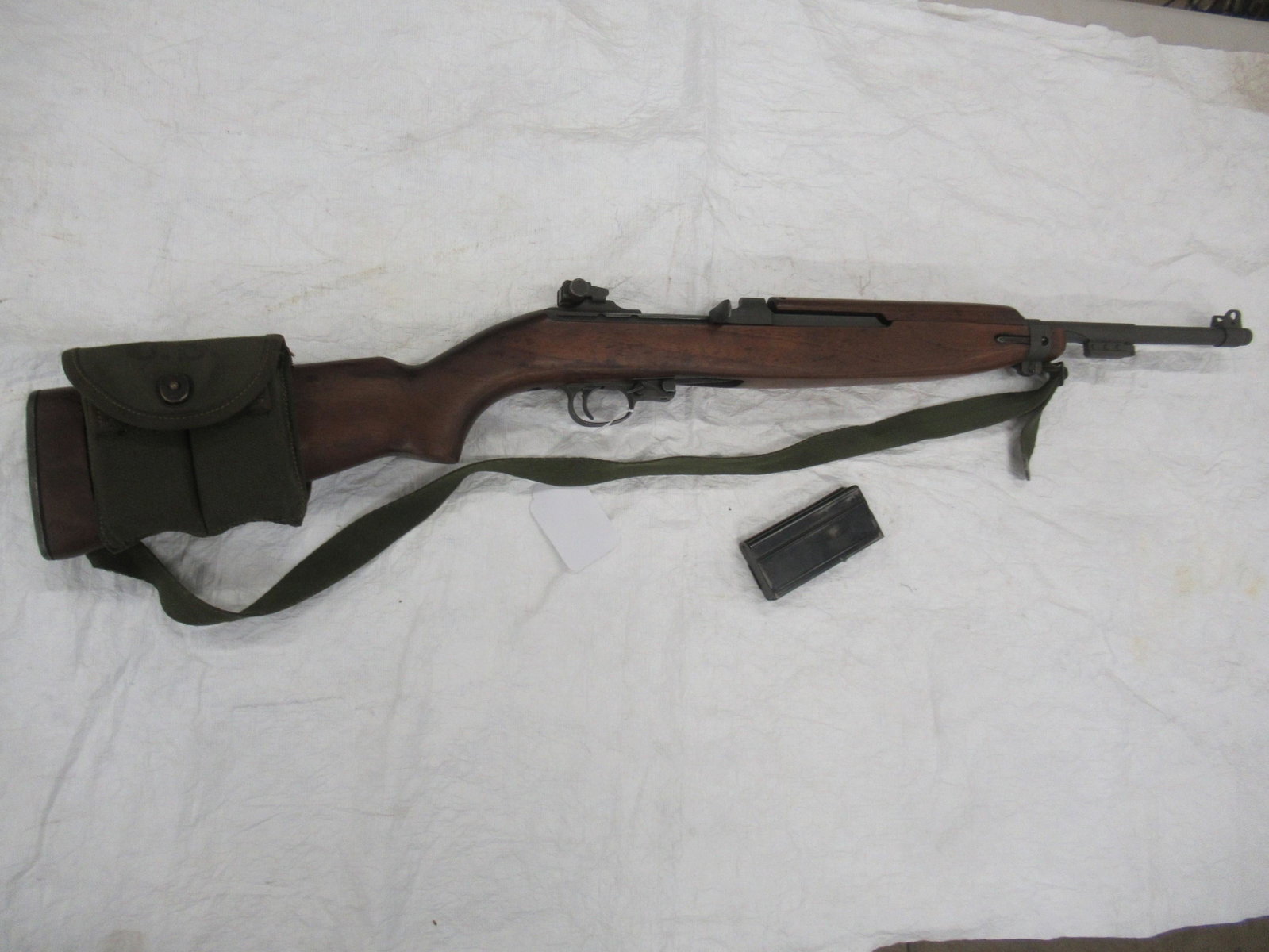 Blue Sky (Winchester) M1 Carbine 30cal. Rifle: Blue Sky (Winchester) M1 Carbine 30cal. Rifle Serial #7241204, with Canvas Ammo Pouch with 2 10 Round Mags -