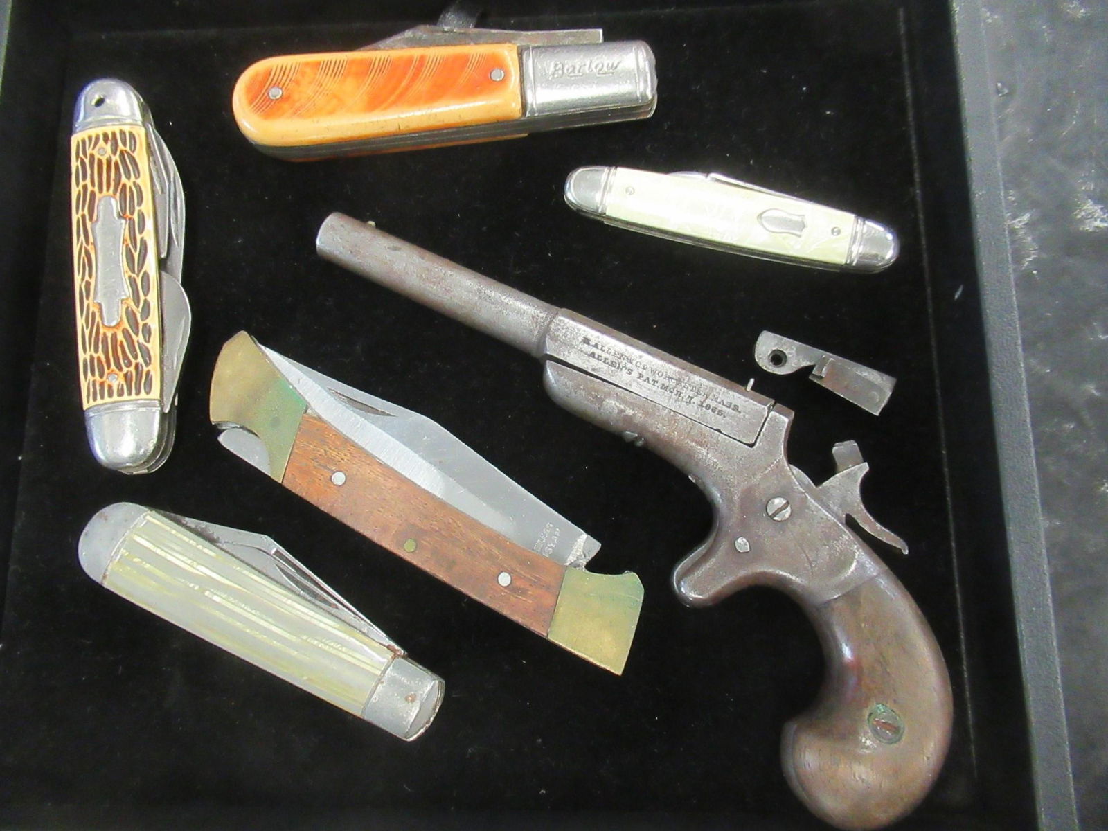 Tray with Small Derringer Dated 1865, Knives (1 of 2)