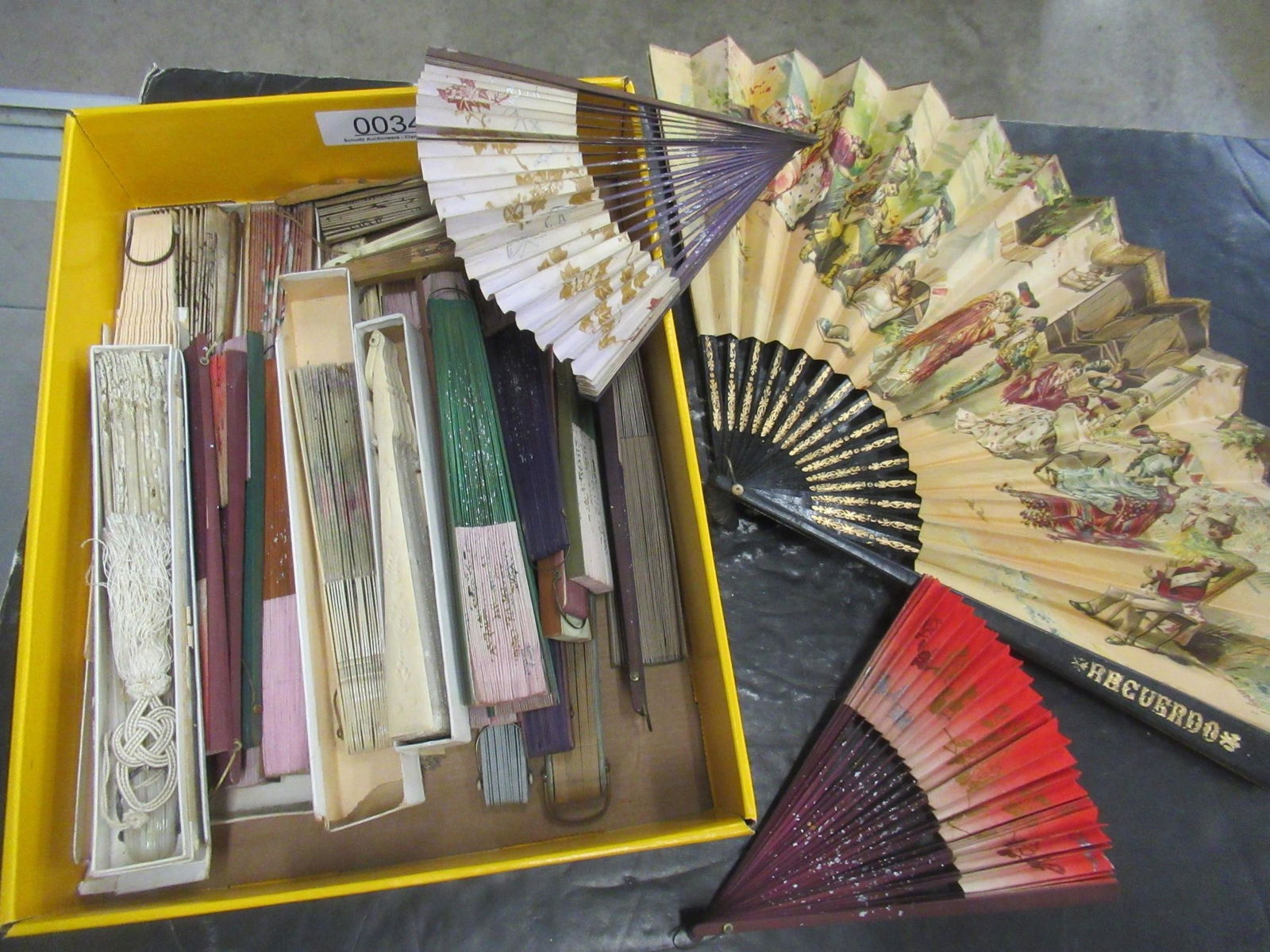 Box Lot of Early Fans (1 of 4)