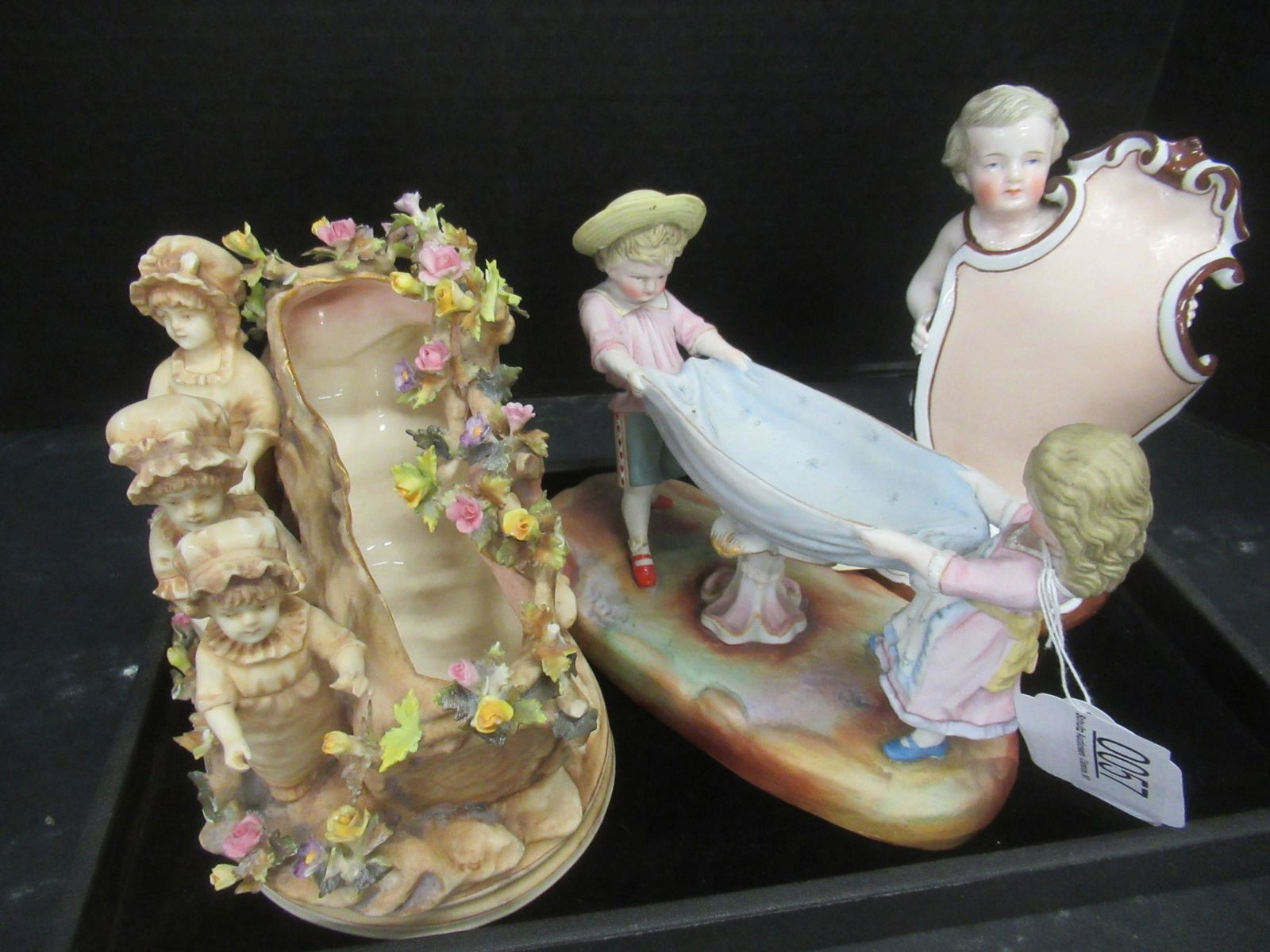 2pcs Porcelain, 1 pc Bisque figure (1 of 8)