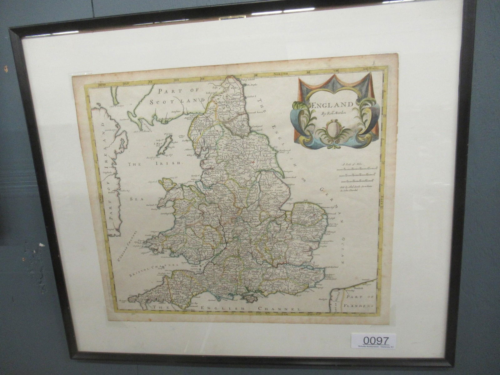 Early Handcolored Map of England (1 of 3)