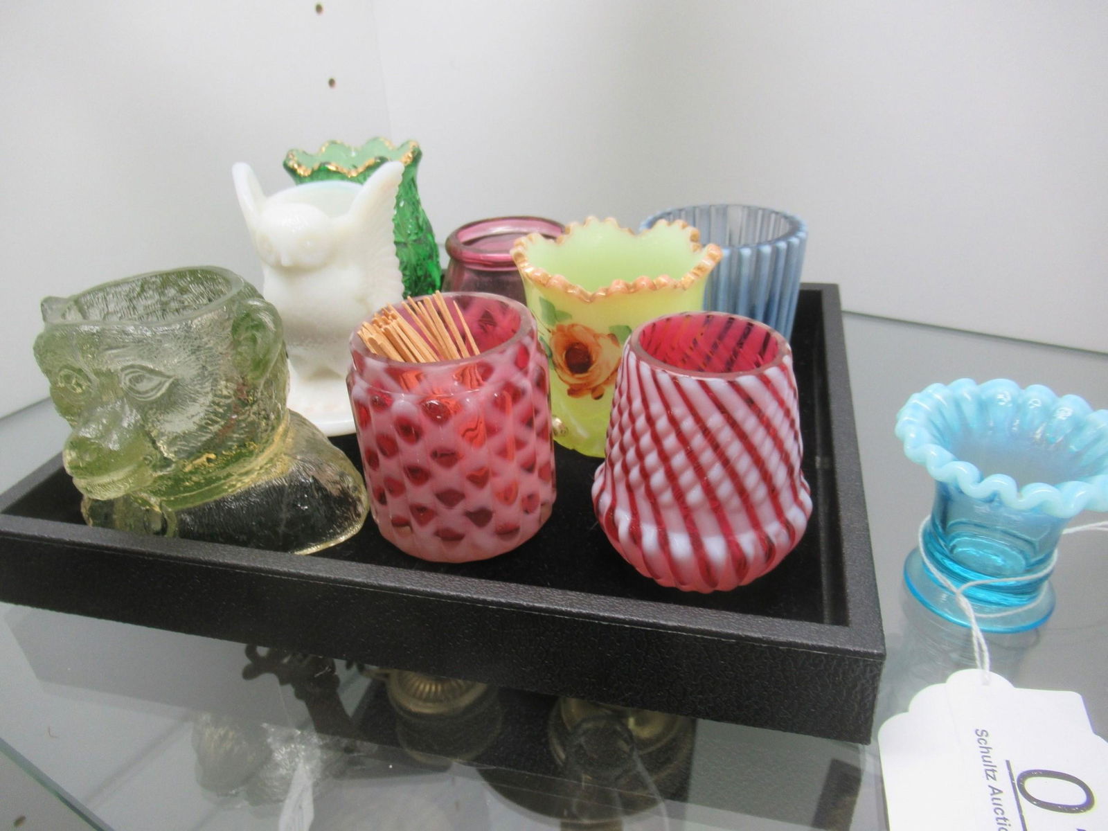 Tray of 9 Toothpick Holders incl Rare Bear Form (1 of 3)