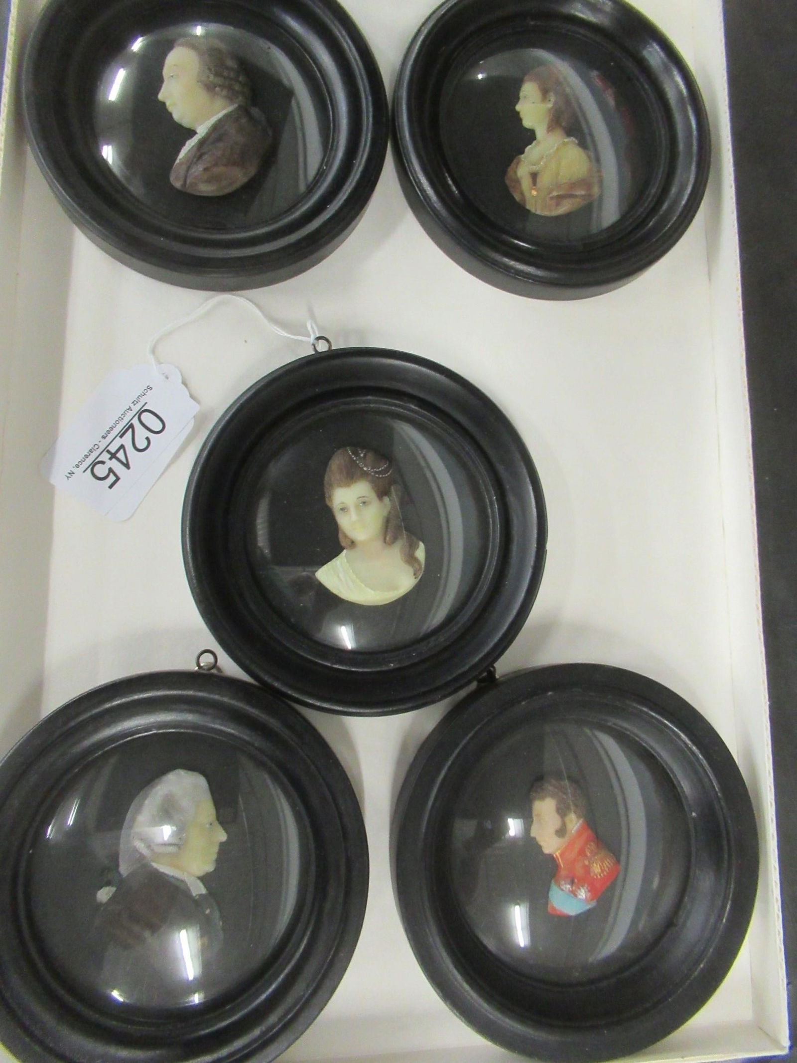 5 Framed Silhouettes in Wax (1 of 3)