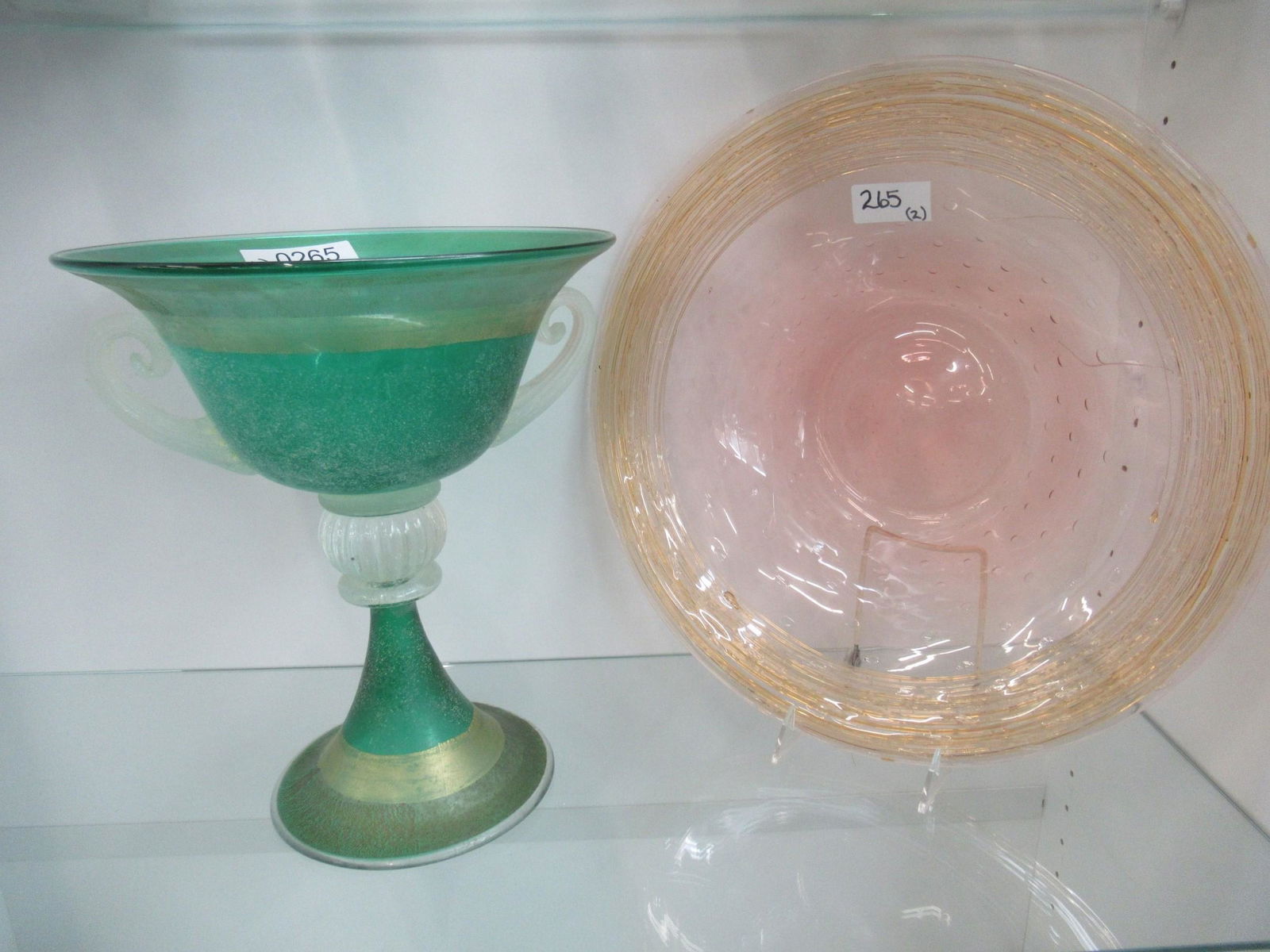 Large Murano Bowl and Large Murano Compote (1 of 2)
