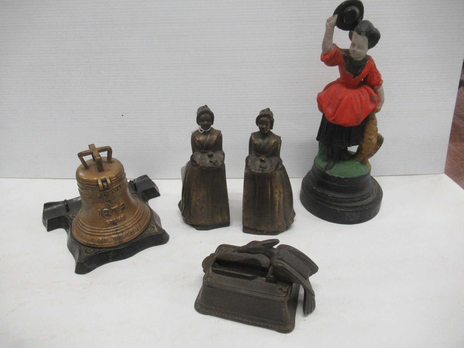 Iron Bookends, Iron Cherry Picker, Etc: Iron Bookends, Iron Bobbing Head Cherry Pitter, Etc -