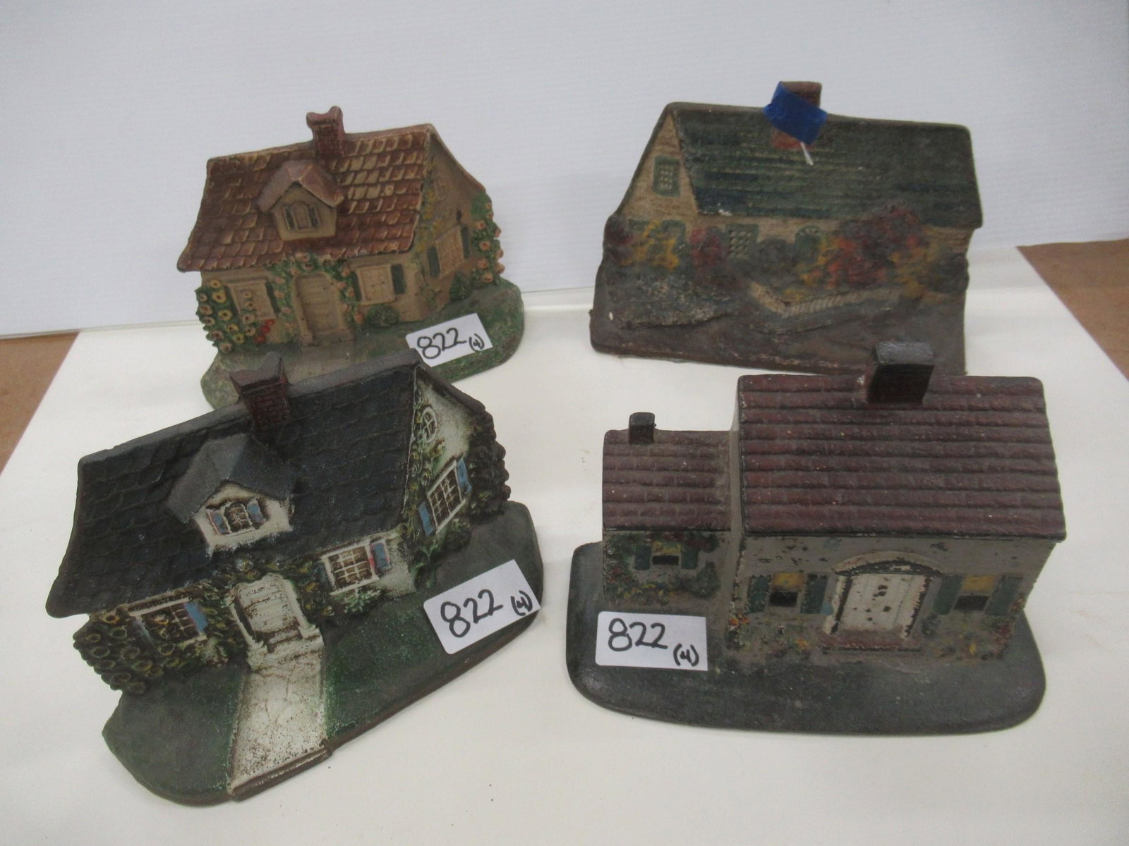 4 Cast Iron House Door Stops: 4 Cast Iron House Door Stops -