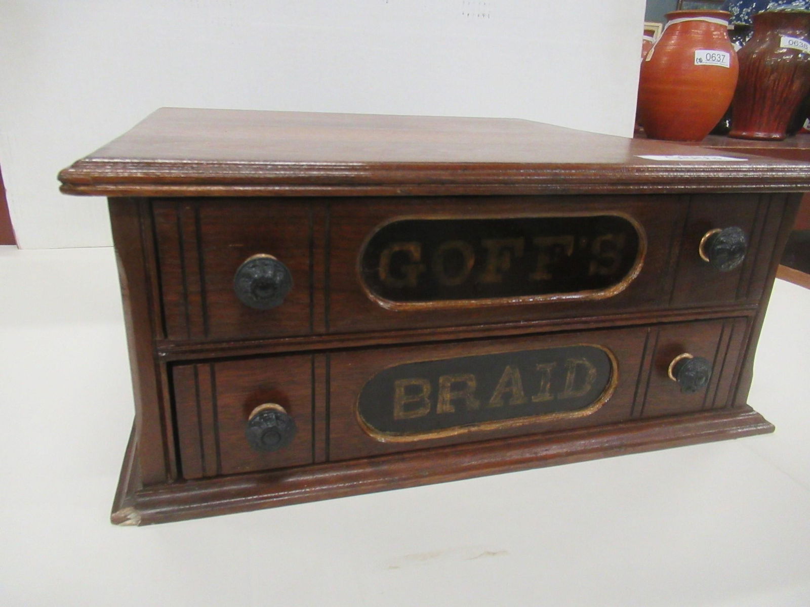Walnut Spool Cabinet Goffs Braid: Walnut Spool Cabinet Goffs Braid -