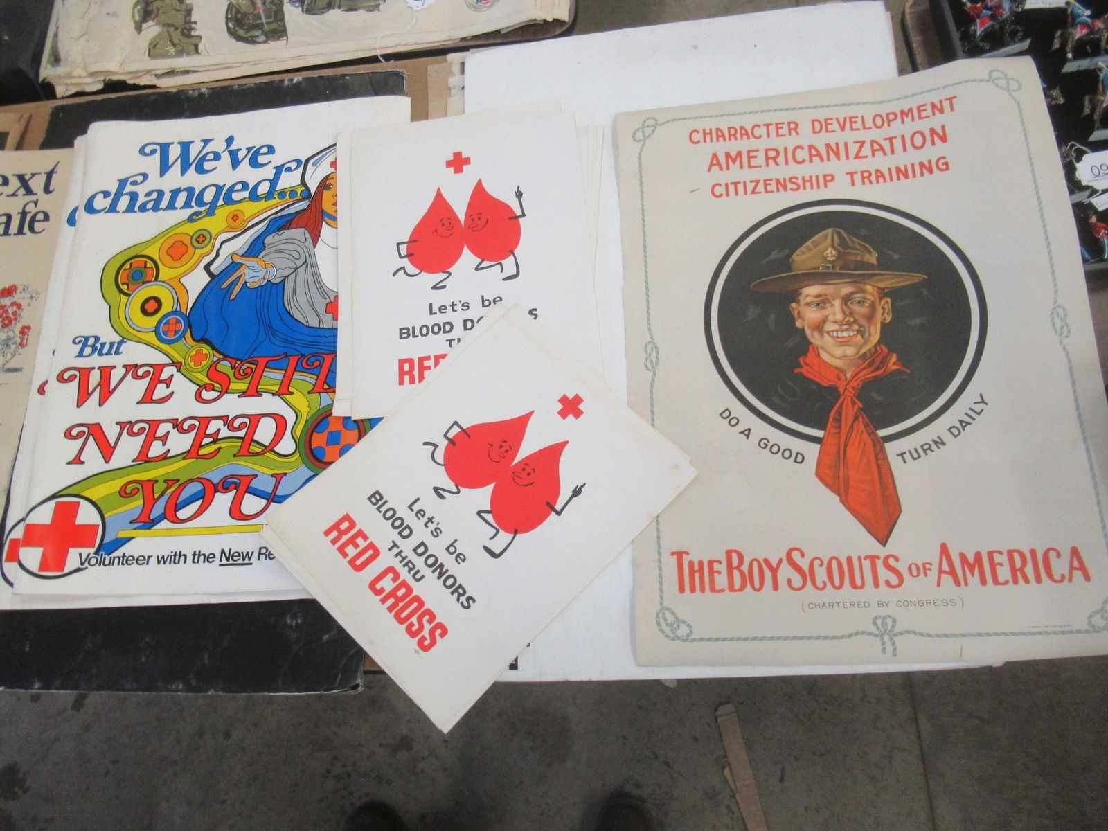 Approx. 18 Posters incl Boy Scouts, Red Cross: Approx. 18 Posters, (2) Boy Scouts of America, WWI, Red Cross, Etc -