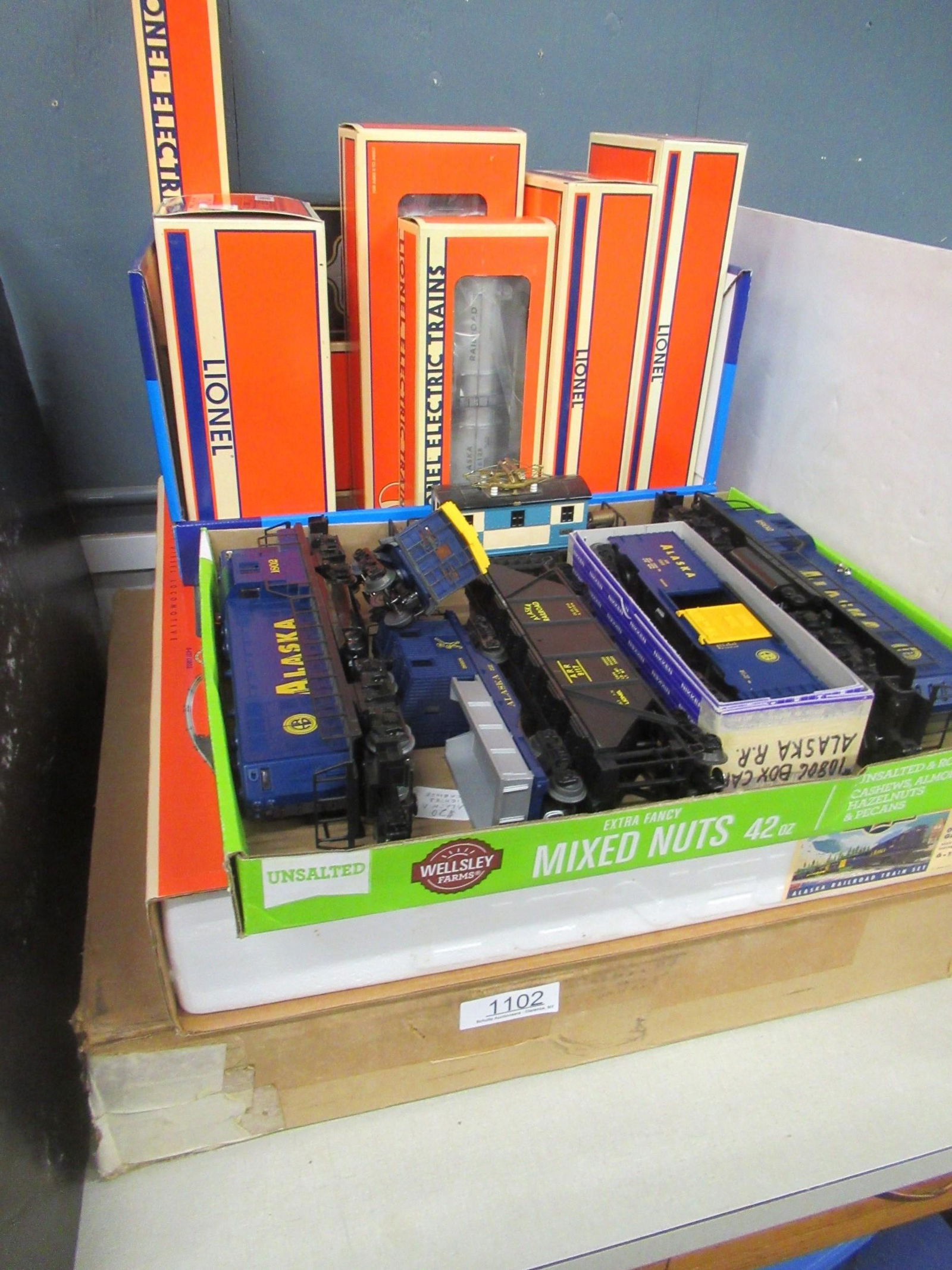 Lot of Trains incl. Some Lionel in Boxes: Lot of Trains incl. Some Lionel in Boxes, Alaska Railroad Train Set -