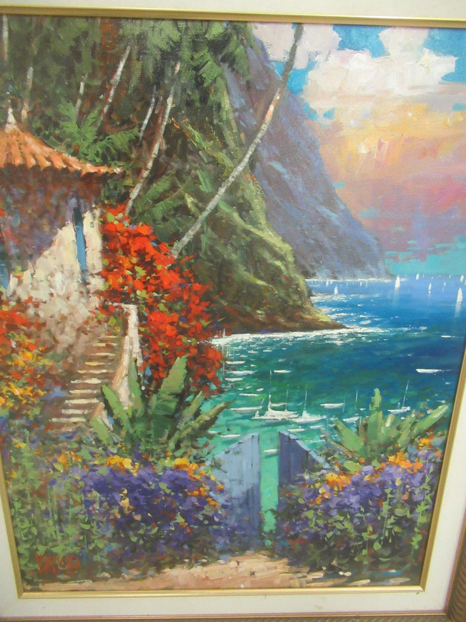 Oil Painting on Canvas by Marko Mavrovich: Oil Painting on Canvas by Marko Mavrovich Appraised in 2009 at $11800 with Certificate of Authenticity from Park West Gallery - 34-1/2 x 40-1/2 framed