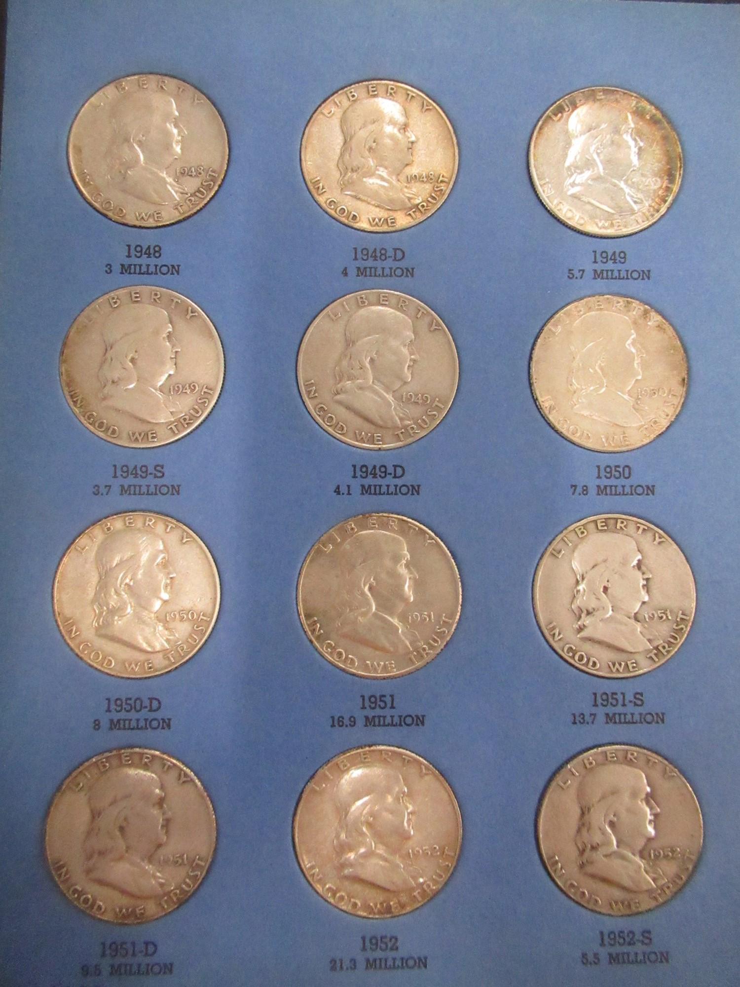 Group of 32 Ben Franklin Silver Half Dollars (1 of 3)