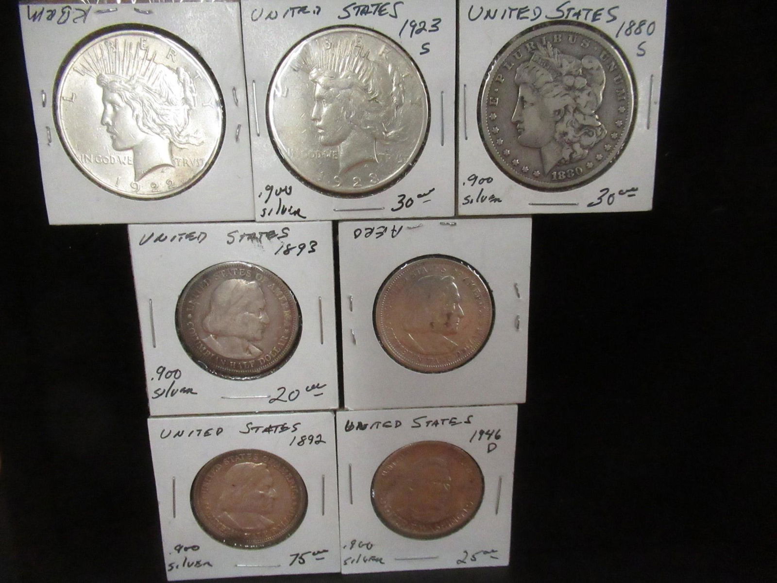 2 Peace Dollars, 1 Morgan Dollar, Etc (1 of 2)
