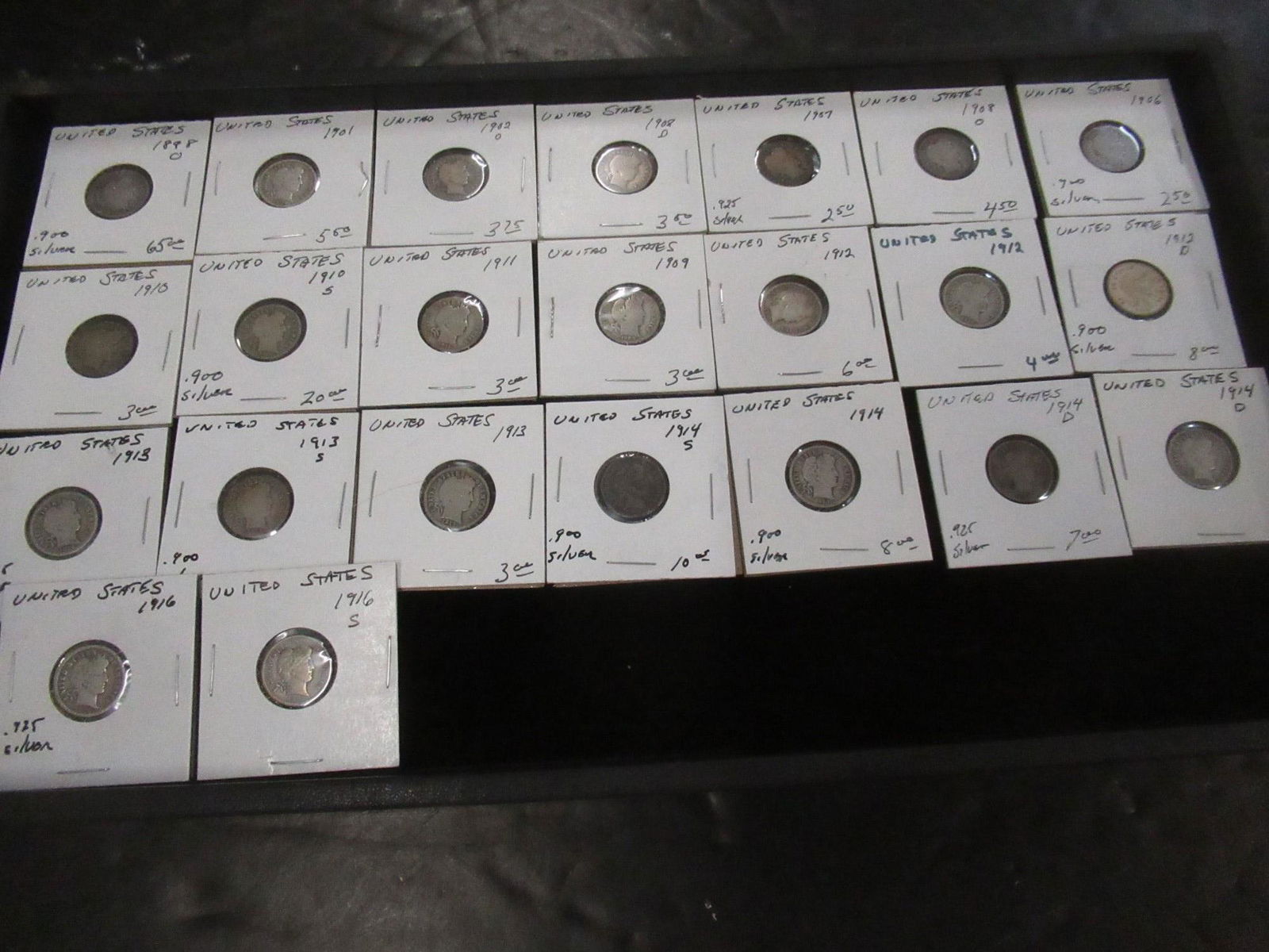 Group of Approx. 23 Barber Dimes (1 of 3)