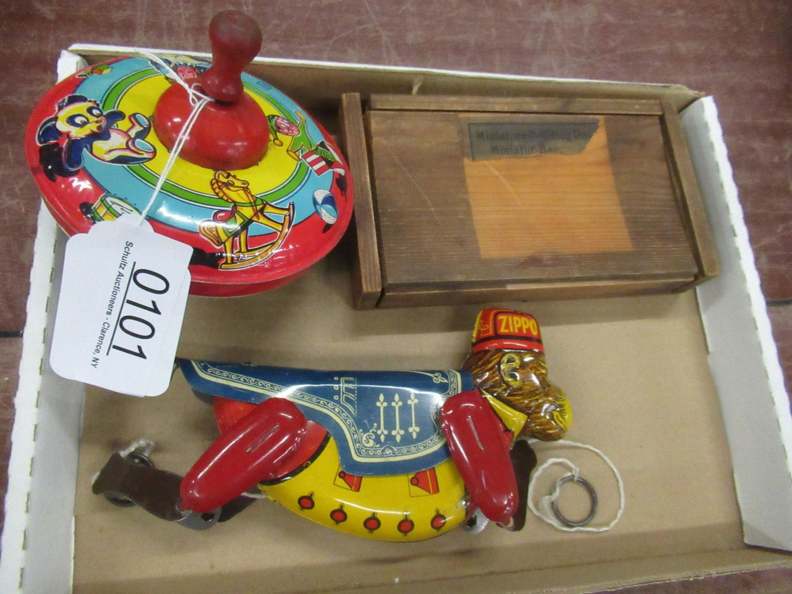 Group of Antique Toys incl. Blocks, Marx Monkey (1 of 2)