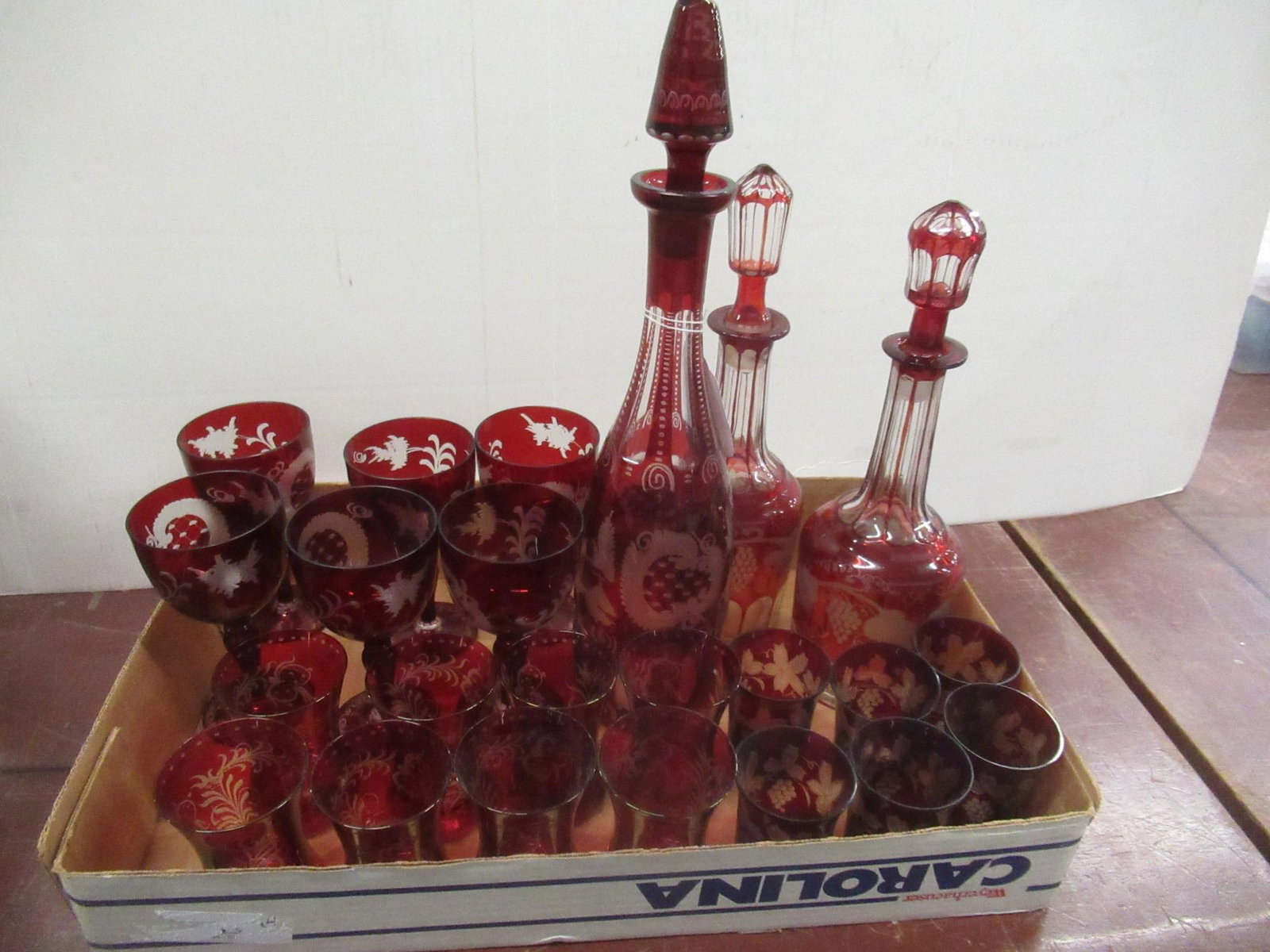 3 Sets of Glasses and Decanters (1 of 5)