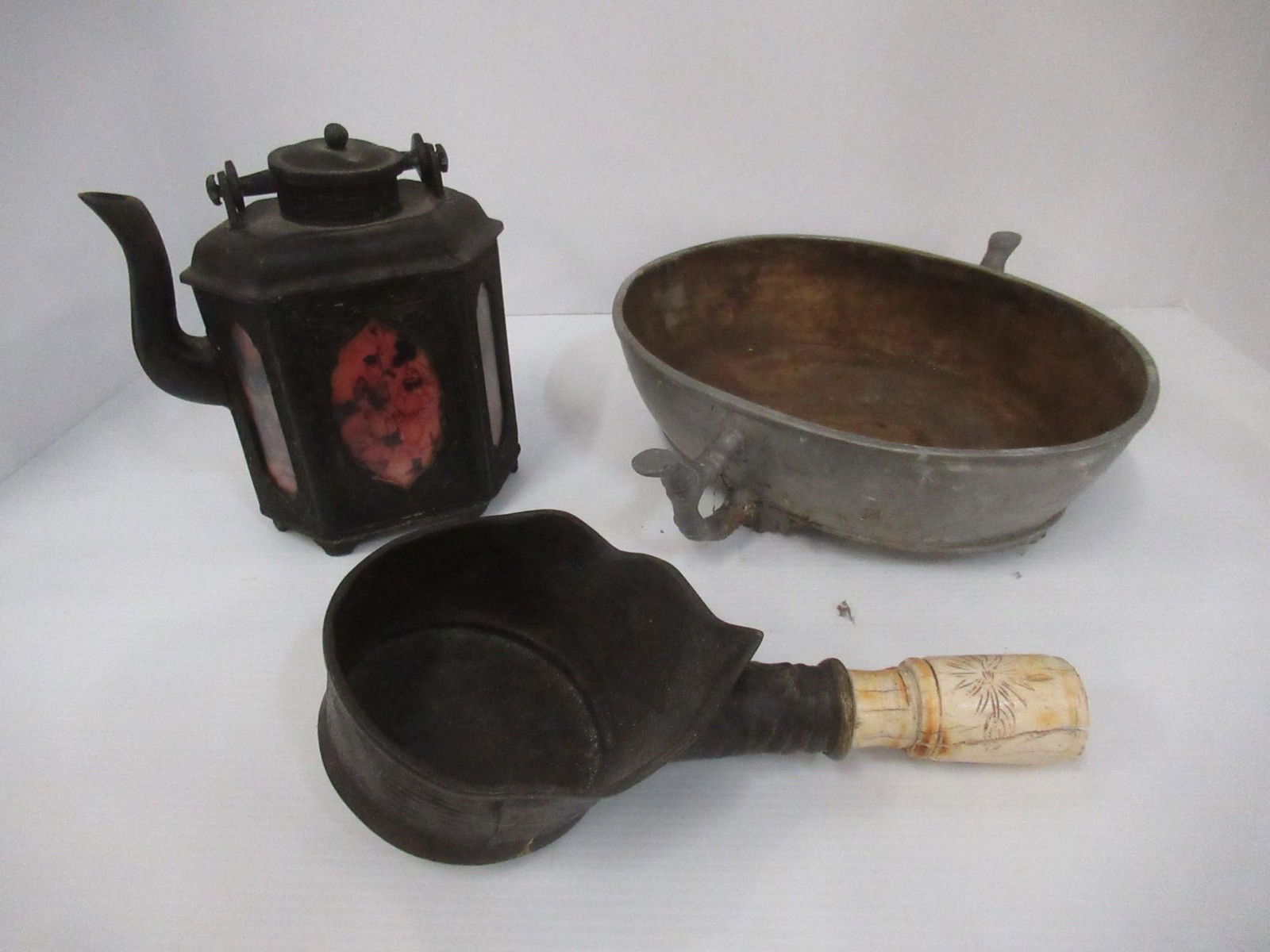 Asian Bronze Pouring Vessel, Teapot, Etc (1 of 7)