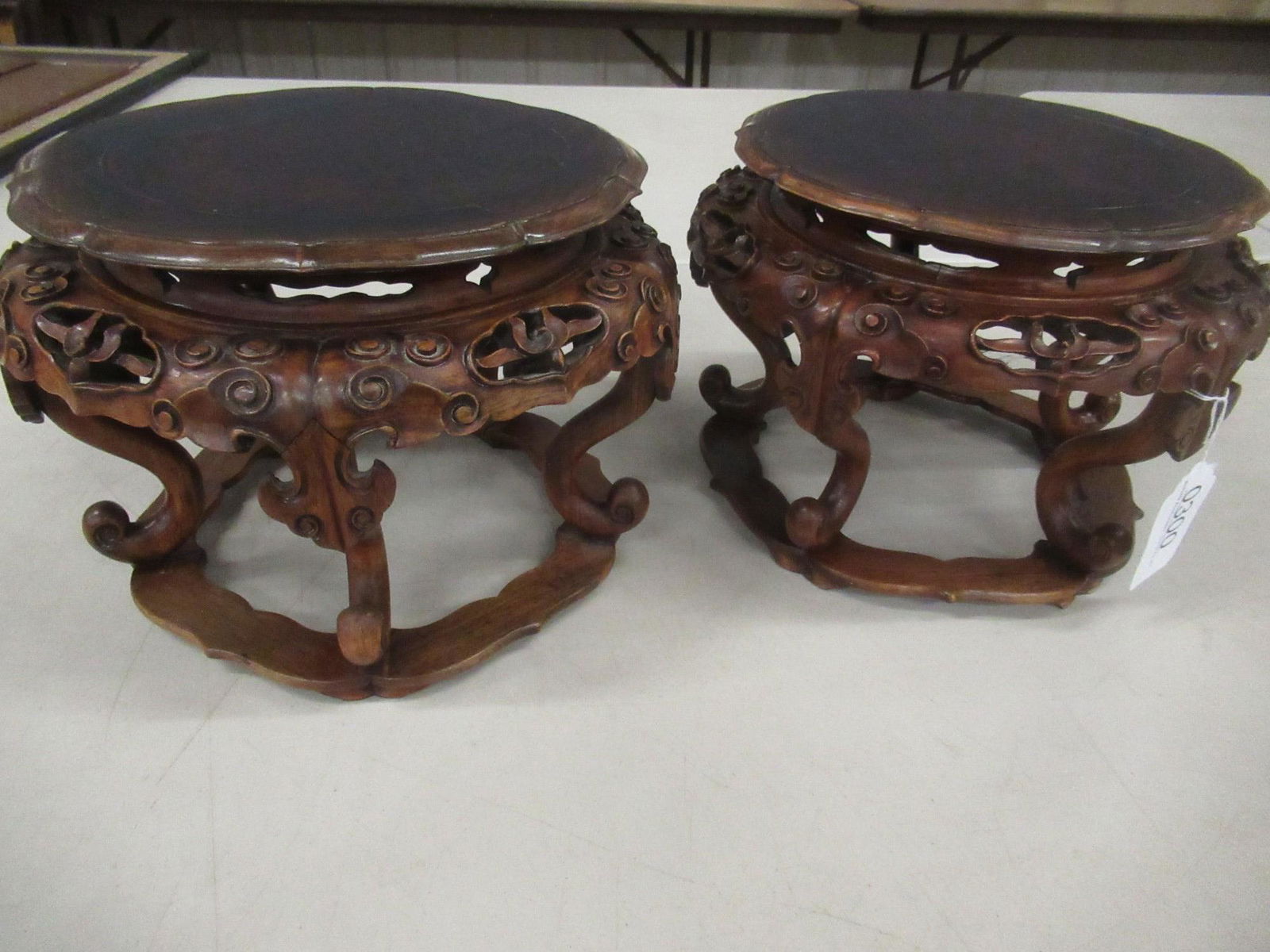 Pair of "Hongmu" Circular Stands (1 of 8)