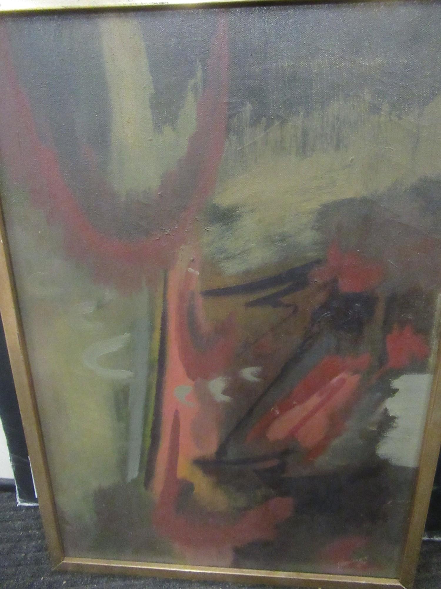 Oil on Canvas Abstract Painting by Vosseller 1964 (1 of 3)