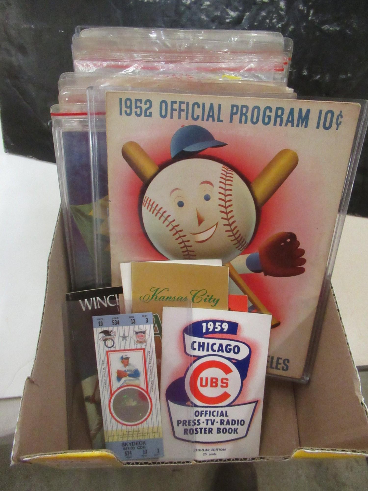 Box Lot of Mixed Baseball Programs (1 of 4)
