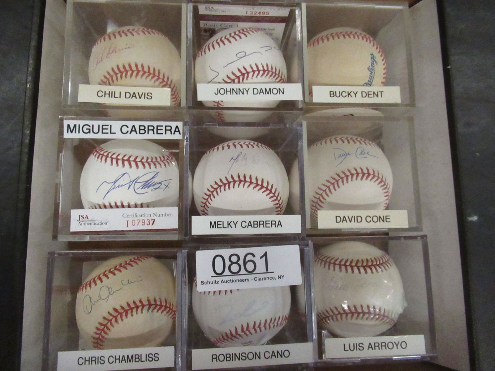 Box of 9 Autographed Baseballs incl. Bucky Dent (1 of 16)