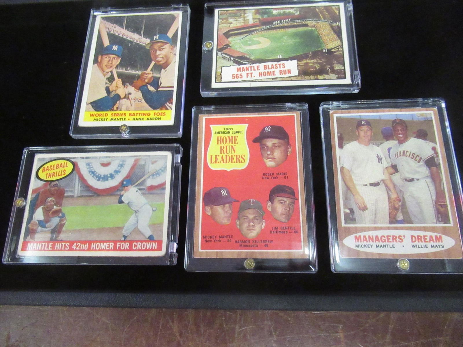 5 Baseball Cards incl. Mickey Mantle (1 of 1)